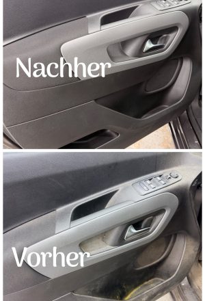 Innenraum Reinigung Türverkleidung Auto Bielefeld Vorher Nachher professionelle Autoaufbereitung Glanz Car