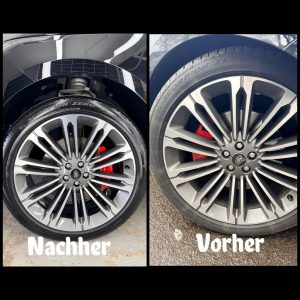 Felgen Aufbereitung vorher nachher Fahrzeugaufbereitung Bielefeld