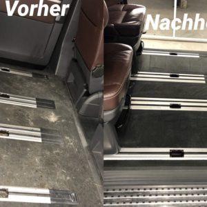 Auto Innenraum Reinigung Vorher Nachher in Bielefeld – starke Verschmutzung professionell entfernt bei Glanz Car